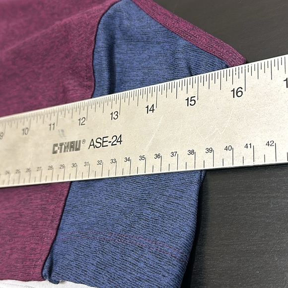 Cute! Outdoor Voices sports bra! Navy and maroon! Size large - Picture 3 of 5